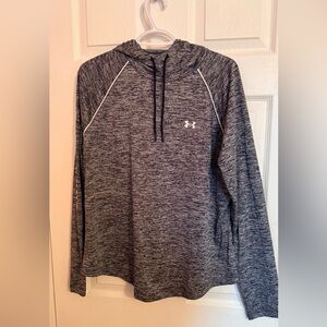 Under Armour Black and White Marled Performance Hoodie